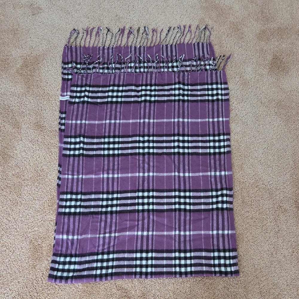 Nicole Marciano Plaid Purple Scarf